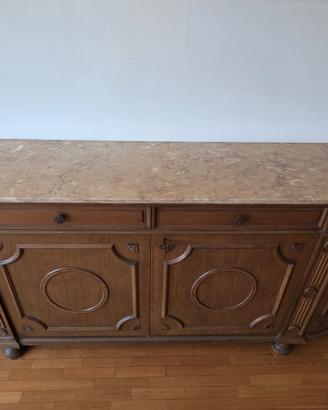 Buffet e tavolo in marmo vintage