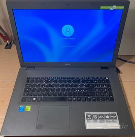 Acer 17 pollici nero intel i3 hd 1Tb ram 4gb