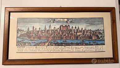 stampa storica di Pavia – veduta antica – 70x30cm
