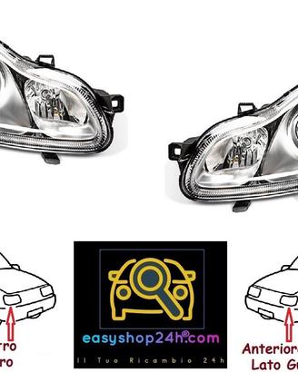 SET 2 FARO FANALE PROIETTORE ANTERIORE PER SMART F