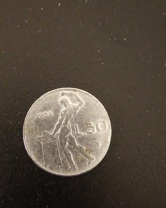 moneta 50 lire del 1956 