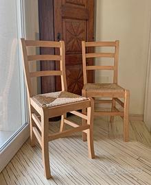 Sedia cucina in legno naturale