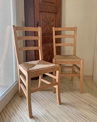 Sedia cucina in legno naturale