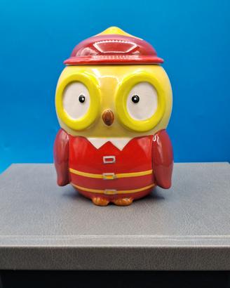 Biscottiera gufo ceramica Tognana alta 17.5 cm