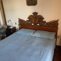 Letto matrimoniale legno Massello intaglio a mano