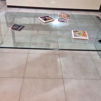 Tavolino di vetro 110x40x60 spessore 1cm