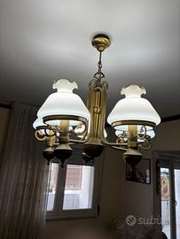 Lampadario ottone