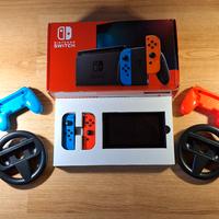 nintendo switch v2 blu-rossa