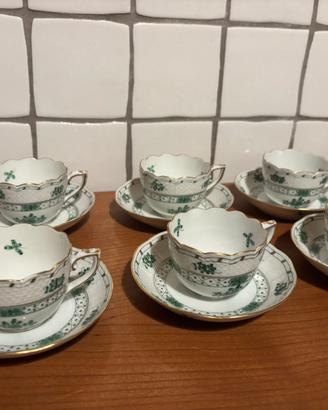 6 tazzine Herend Apponyi verde