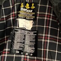 BARBOUR Trench Coat blu cerato