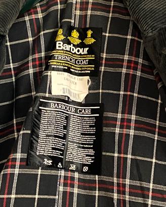 BARBOUR Trench Coat blu cerato