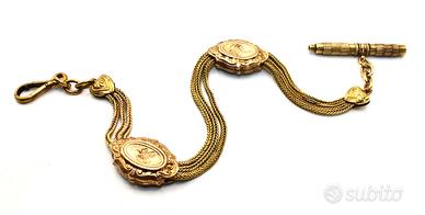 Magnifica catena orologio Napoleone III metà 800