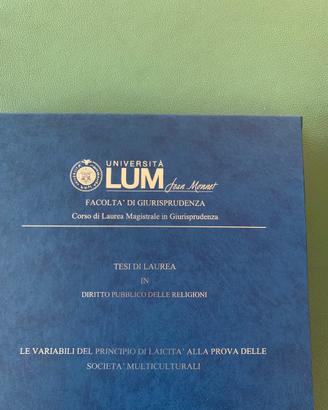 Tesi di Laurea in Diritto Pubblico delle Religioni