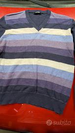maglione leggero a v di lana