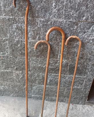 4 bastoni da passeggio antichi
