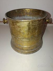 Secchio Secchiello Ghiaccio Vaso Fiori Vintage 