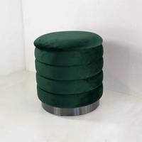 Pouf contenitore poggiapiedi tavolino verde