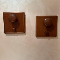 Coppia appendiabiti da parete in legno (2 pezzi)