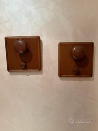 Coppia appendiabiti da parete in legno (2 pezzi)