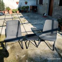 2 sedie da giardino terrazzo  con tavolino