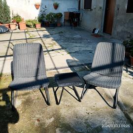 2 sedie da giardino terrazzo  con tavolino