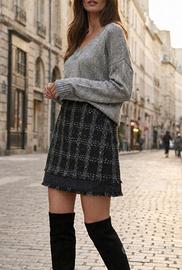 Minigonna bouclè lana denim la coccinella m