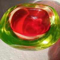 ciotola geode di Murano vetro sommerso all'uranio