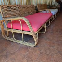 2 divani letto in rattan 1950