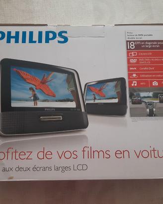LETTORE DVD PORTATILE CON DOPPIO SCHERMO PER AUTO