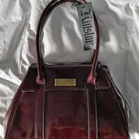 BORSA BORDEAUX lucida borsa grande