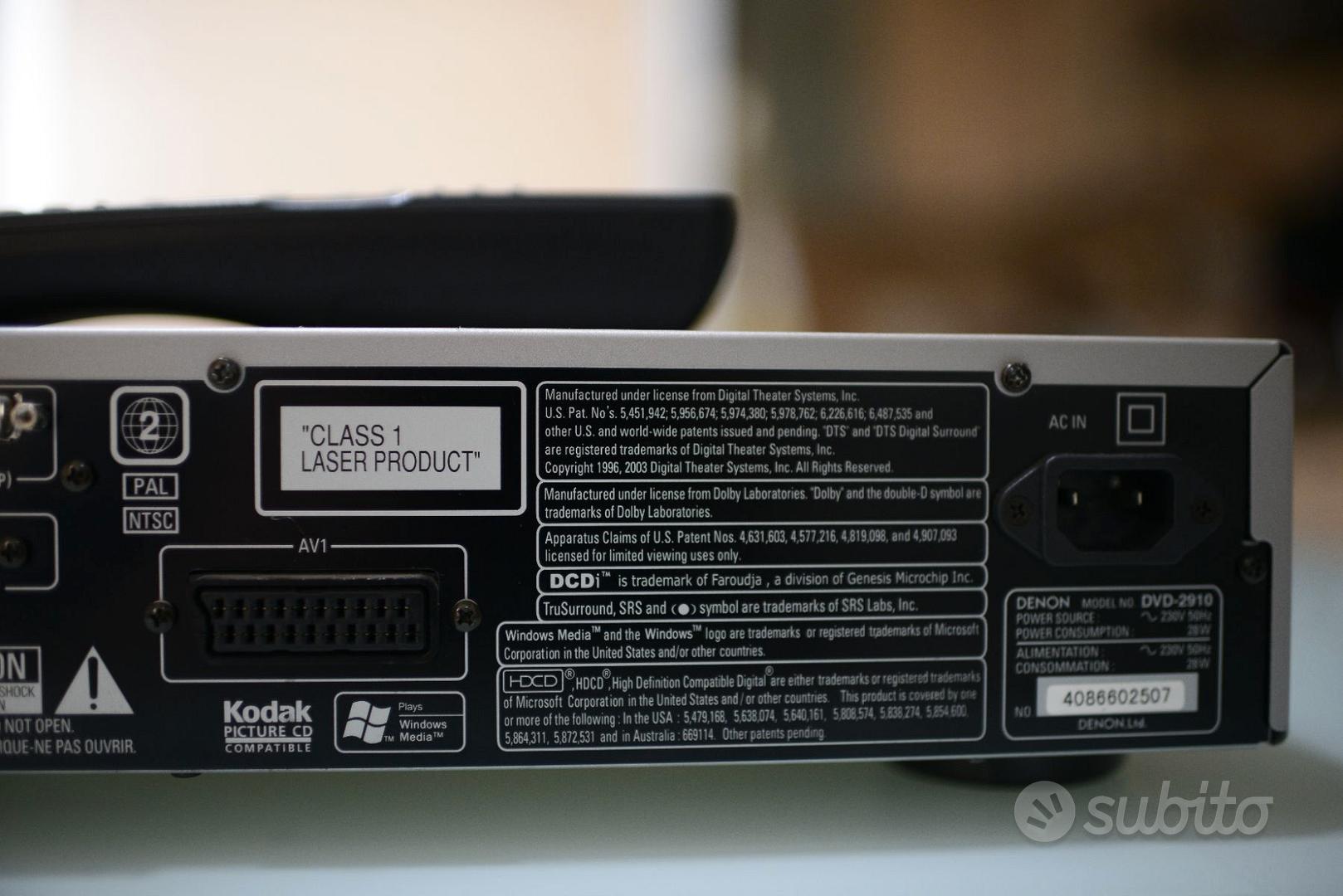 Denon 2910 - CD, SACD, DVD-A con telecomando - Audio/Video