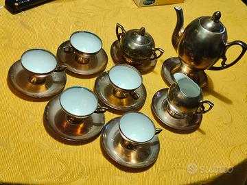 Servizio Te o Caffè in argento e ceramica