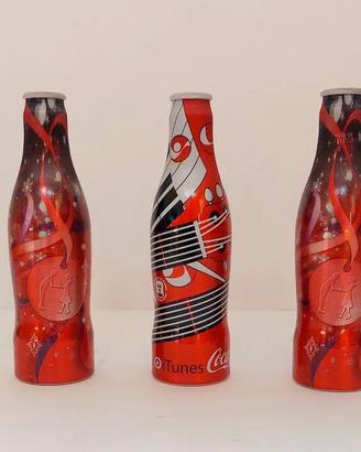 Set 3 Bottiglie Alluminio Coca-Cola da Collezione