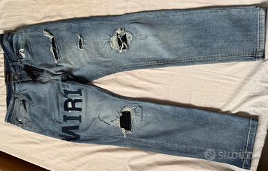 AMIRI jeans Varsity Logo Repair