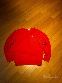 pullover arancione nike