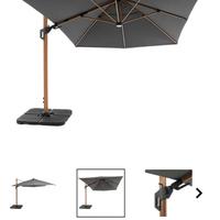 Ombrellone con led con pannello solare 3x4