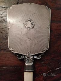 Antico specchio da appoggio, argento 800