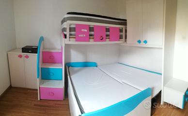 cameretta Giessegi bambini 3 letti.