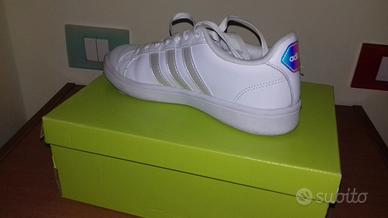 Scarpe Adidas cloudfoam avvantaggiato bianche