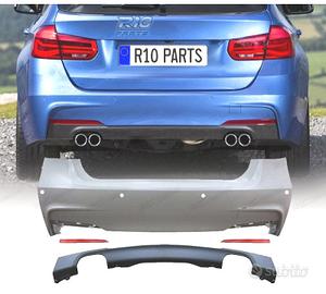 PARAURTI POSTERIORE BMW F30 LOOK M PDC DOPPIO SCAR