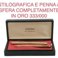AURORA 98 GL Oro stilografica 14 Kt. Penna sfera