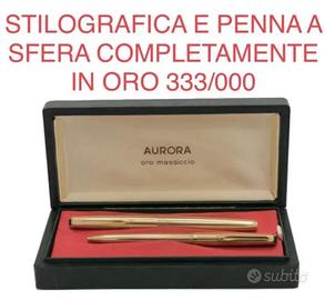 AURORA 98 GL Oro stilografica 14 Kt. Penna sfera