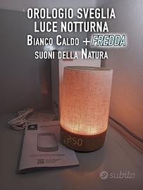 Orologio Sveglia Lampada Stoffa suoni naturali