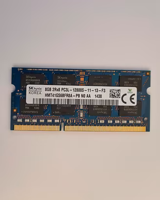 RAM SK Hynix 8GB DDR3 1600MHz SODIMM per notebook