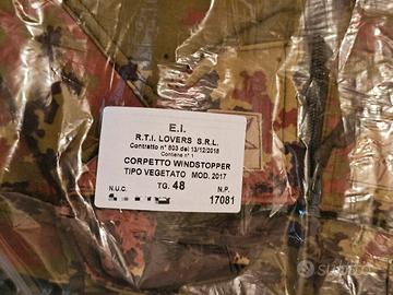 Giacca corpetto windstopper panta goretex