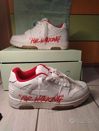 Off-White Out of Office “For Walking” Red – scarpe