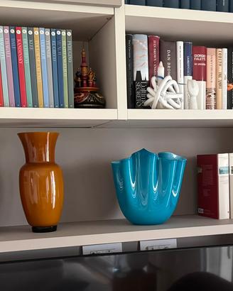 Vaso Venini Fazzoletto 2015 h cm 24  acquamarina