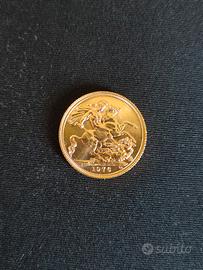Sterlina d'oro Elisabetta II 1976