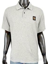 Polo Belstaff Uomo XL Grigia in Cotone Piquet