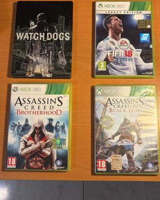 Giochi Xbox 360:Watch Dogs+Assasin’s Creed+FIFA 18